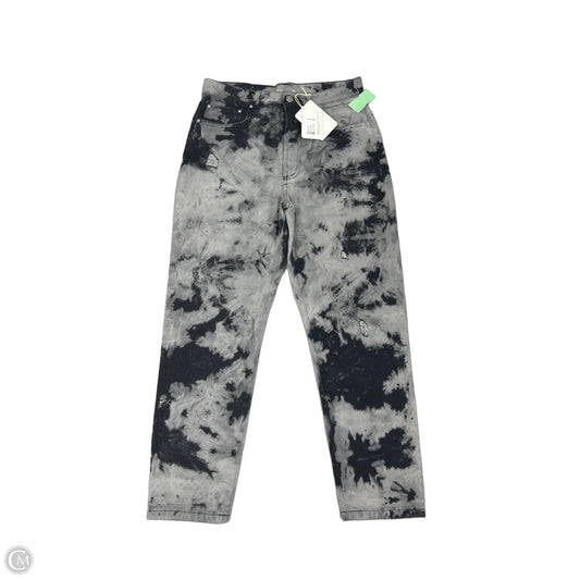 Jeans Straight By Elan In Black & Grey, Size: 8