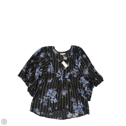Top Short Sleeve By Maurices In Black & Blue, Size: Xs