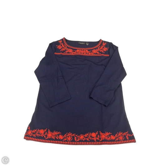 Top Long Sleeve By Susan Graver In Navy, Size: S