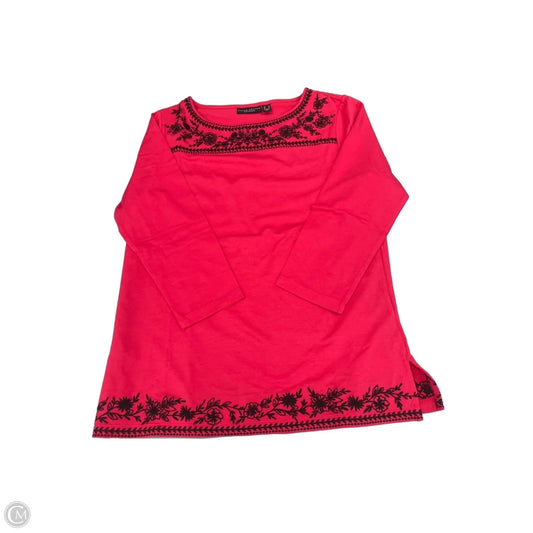 Top Long Sleeve By Susan Graver In Pink, Size: S