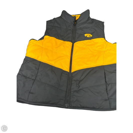 Vest Puffer & Quilted By Columbia In Black & Yellow, Size: L