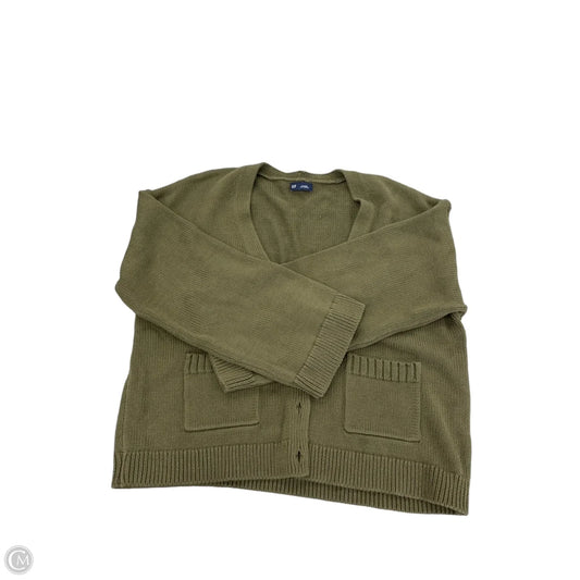 Sweater Cardigan By Gap In Green, Size: Xl