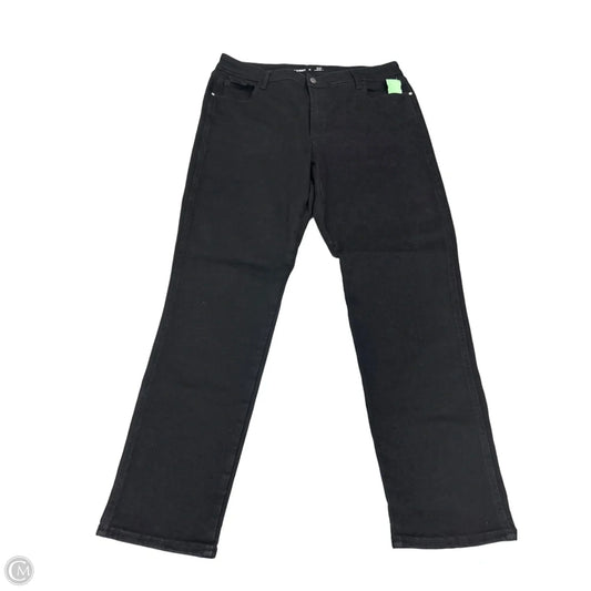 Jeans Straight By Old Navy In Black Denim, Size: 18