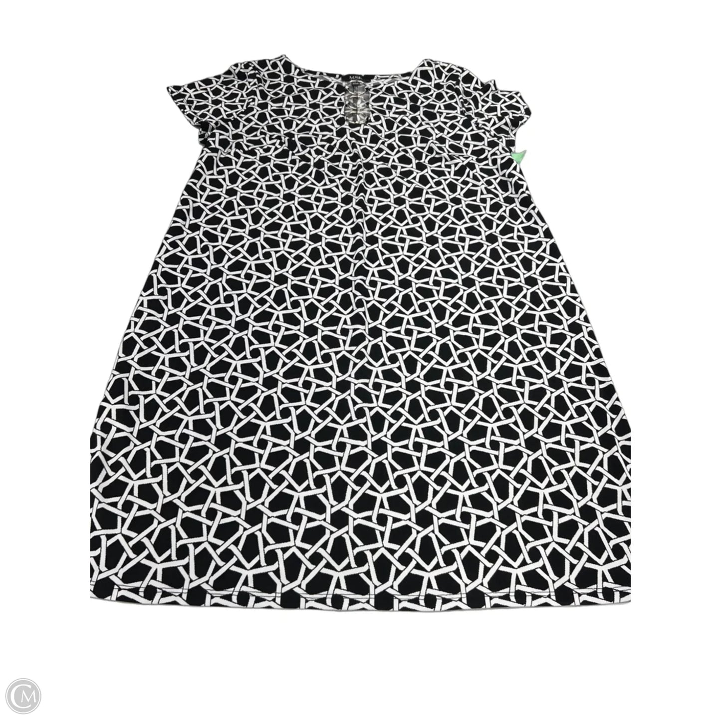 Dress Casual Short By Msk In Black & White, Size: 1x