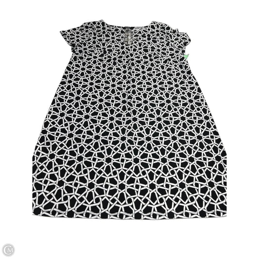 Dress Casual Short By Msk In Black & White, Size: 1x