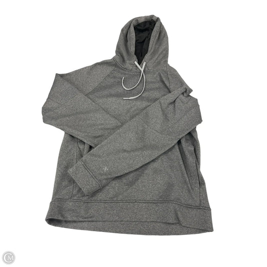Athletic Sweatshirt Hoodie By Lululemon In Grey, Size: L