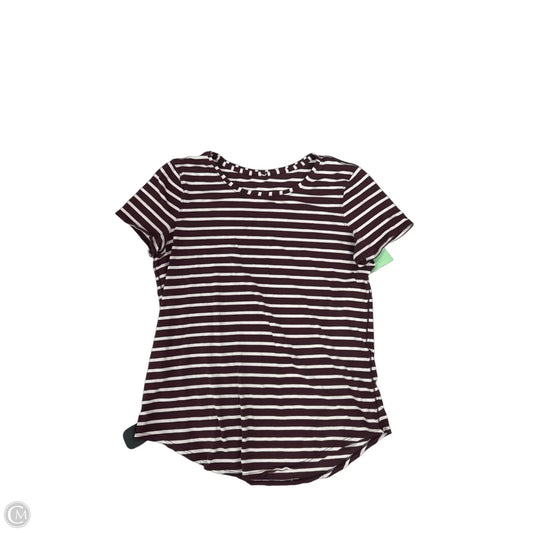 Top Short Sleeve By Lululemon In Striped Pattern, Size: 8