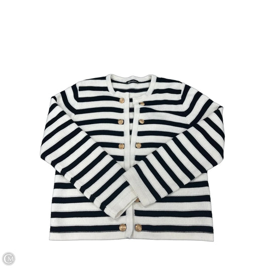 Sweater Cardigan By Prettygarden In Black & White, Size: M