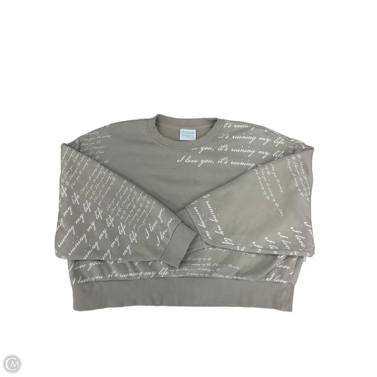 Sweatshirt Crewneck By Cme In Beige, Size: L