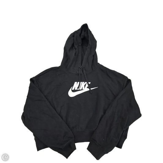 Sweatshirt Hoodie By Nike In Black, Size: M
