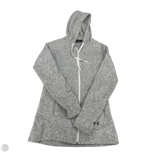 Sweatshirt Hoodie By Under Armour In Grey, Size: S