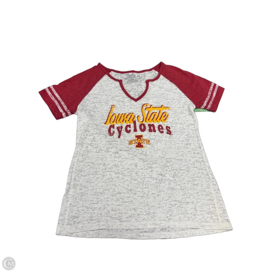 Top Short Sleeve By Cmf In Red & White, Size: M