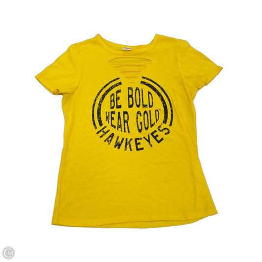 Top Short Sleeve By Cmf In Yellow, Size: S