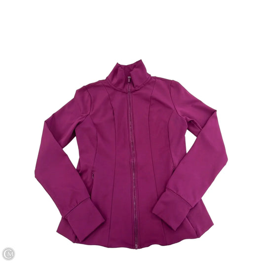 Athletic Top Long Sleeve Collar By Members Mark In Purple, Size: M