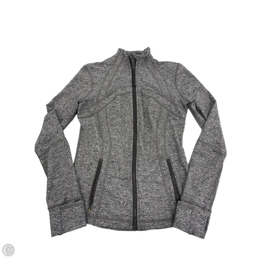 Athletic Jacket By Lululemon In Grey, Size: 8