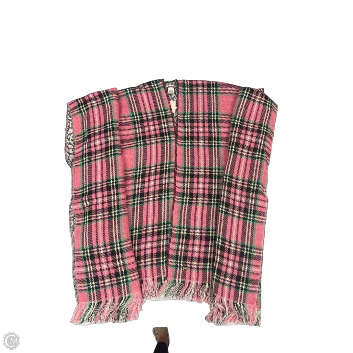 Sweater Cardigan By Juicy Couture In Plaid Pattern, Size: Onesize