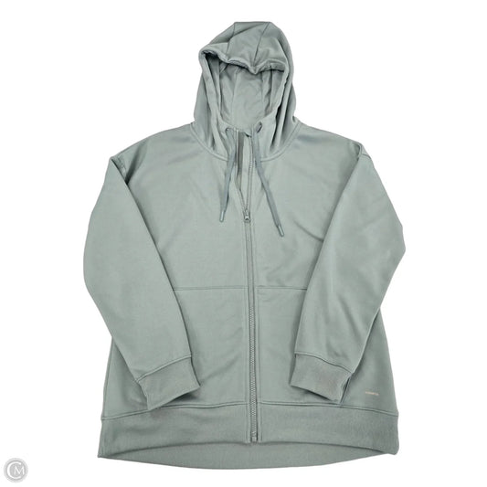 Athletic Top Long Sleeve Hoodie By Mondetta In Green, Size: M