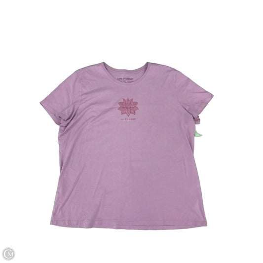 Top Short Sleeve By Life Is Good In Purple, Size: Xl