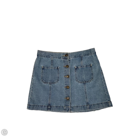 Skirt Mini & Short By Forever 21 In Blue Denim, Size: 4