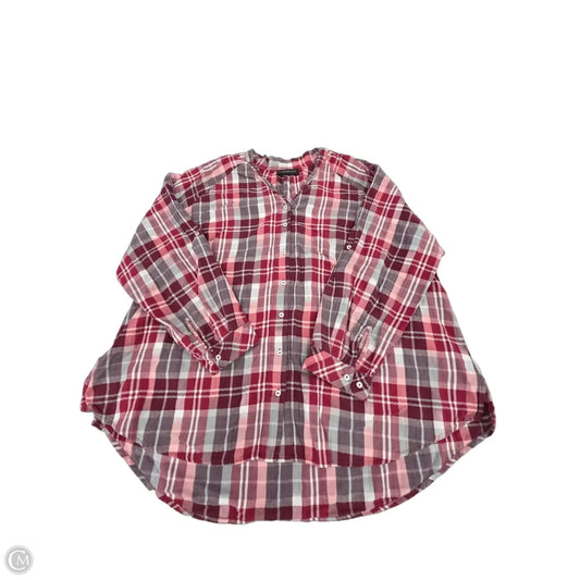 Top Long Sleeve By Lane Bryant In Plaid Pattern, Size: 2x