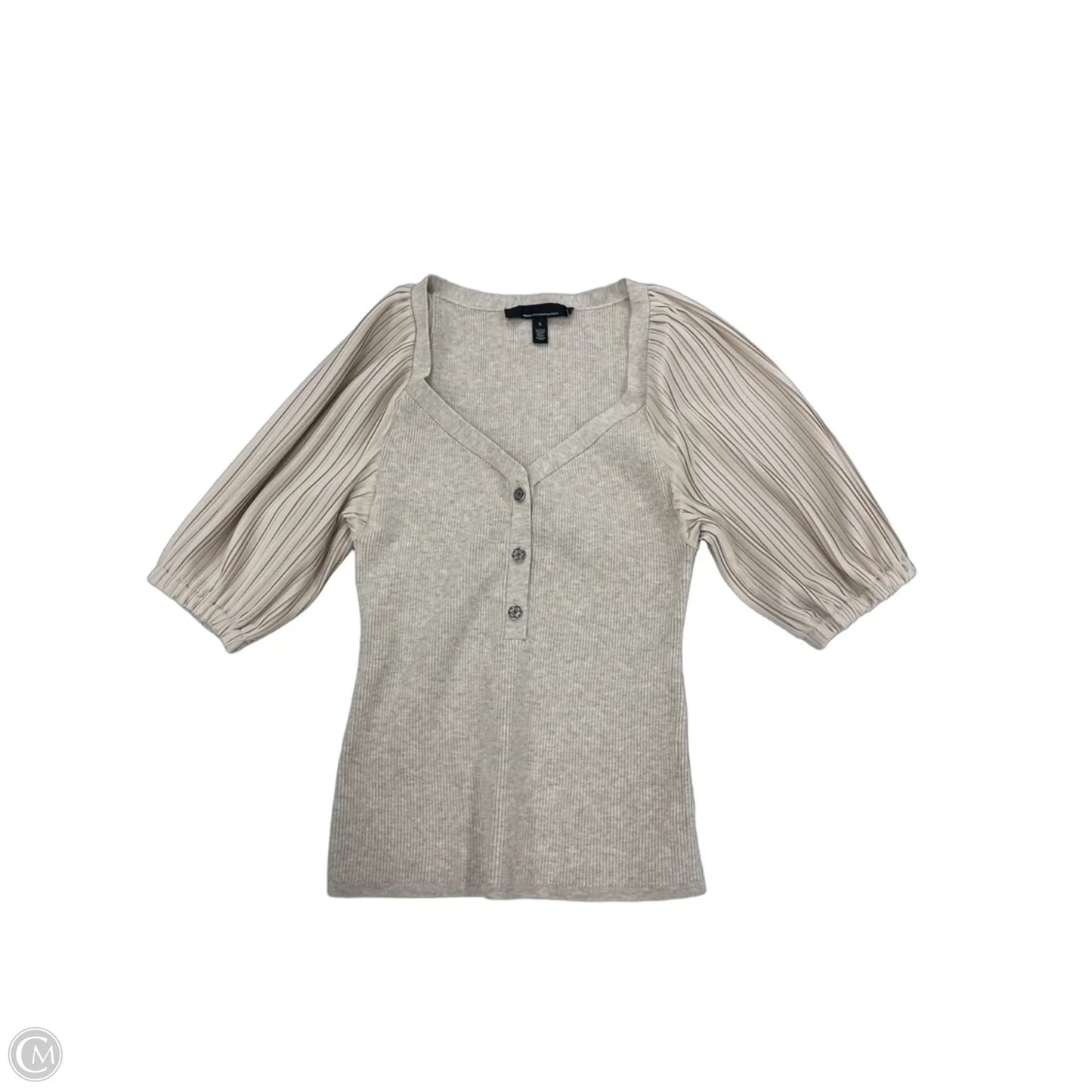 Top Short Sleeve By White House Black Market In Beige, Size: S