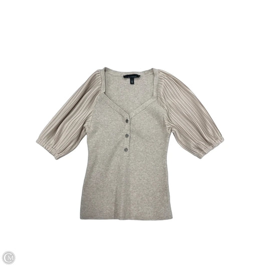 Top Short Sleeve By White House Black Market In Beige, Size: S