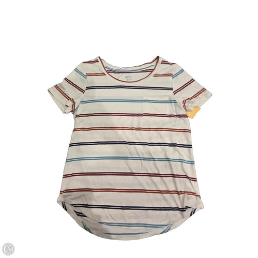 Top Short Sleeve By Market & Spruce In Striped Pattern, Size: M
