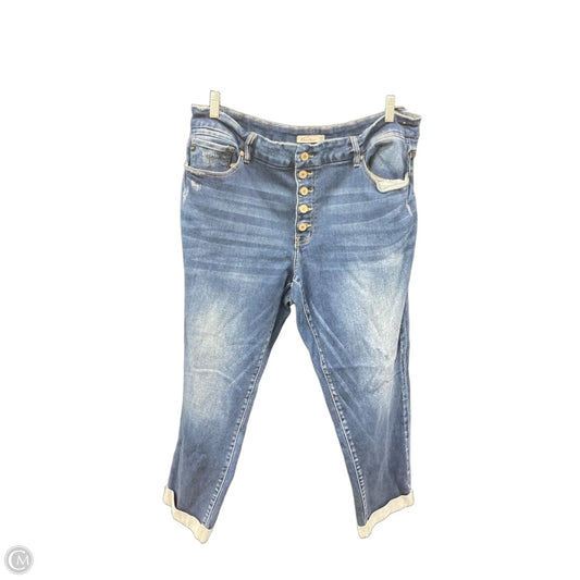 Jeans Straight By Kancan In Blue Denim, Size: 22