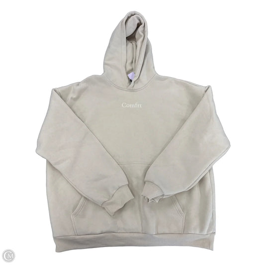 Sweatshirt Hoodie By Cmc In Cream, Size: 1x