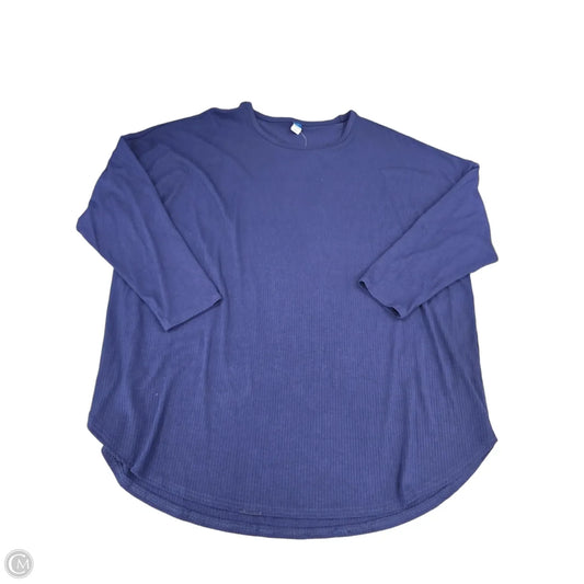 Top Long Sleeve By Old Navy In Blue, Size: Xxl