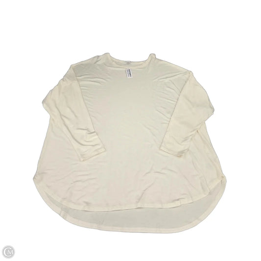 Top Long Sleeve By Old Navy In Cream, Size: 2x