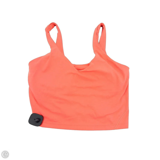 Athletic Tank Top By Lululemon In Coral, Size: 10