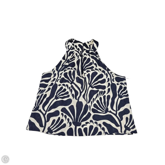 Tank Top By Christian Siriano In Blue & White, Size: L