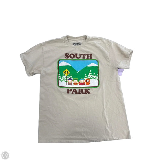 Top Short Sleeve By Cmf In Cream, Size: L