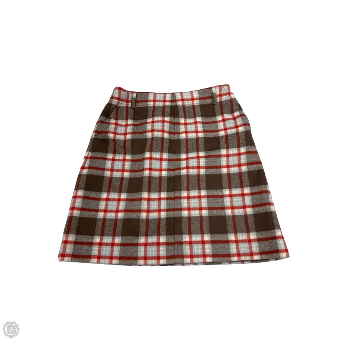 Skirt Mini & Short By Eddie Bauer In Brown & Red, Size: 4