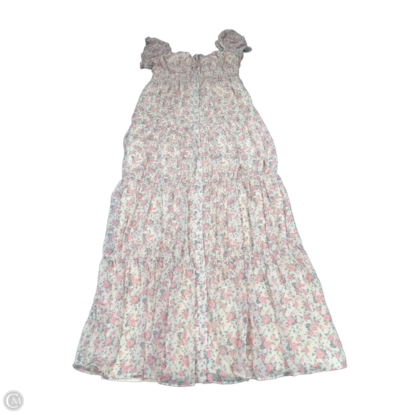 Dress Casual Midi By Tularosa In Pink & White, Size: M