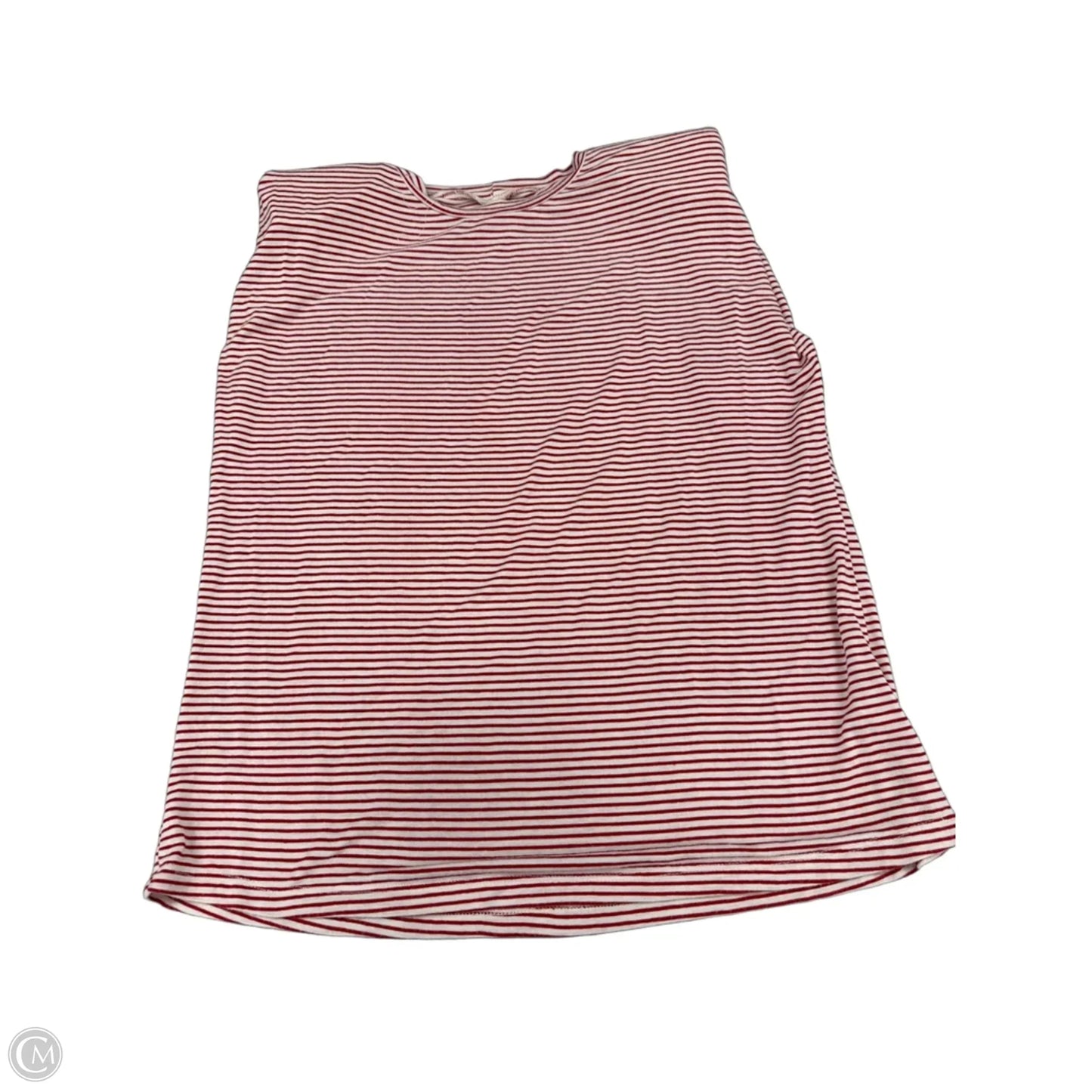 Top Sleeveless By Elan In Red & White, Size: S