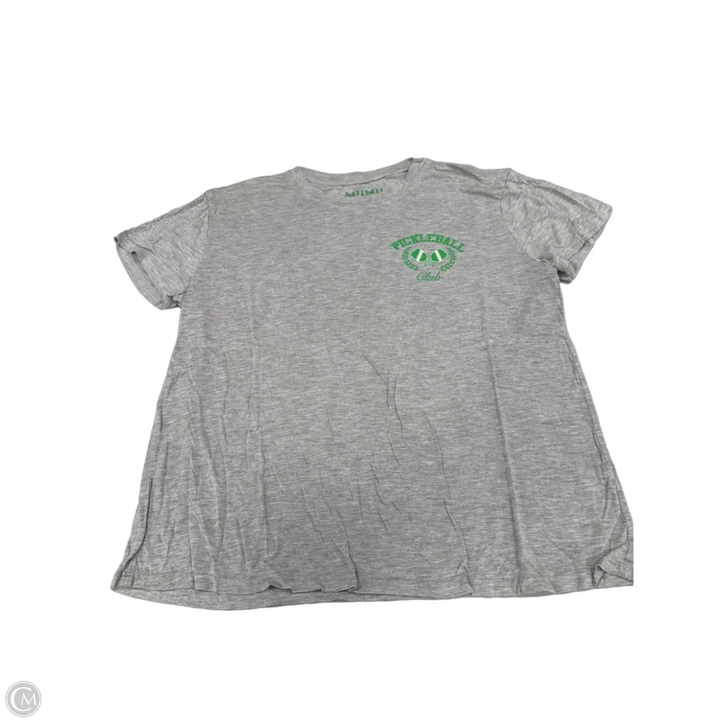 Top Short Sleeve By Mumu In Grey, Size: S