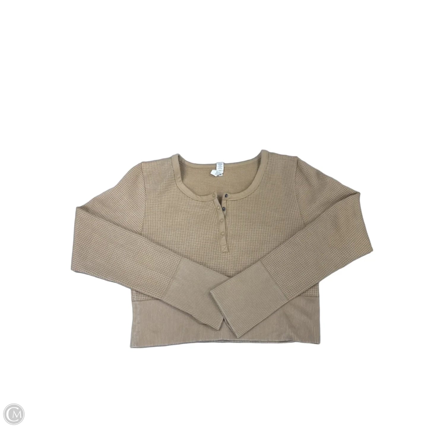 Top Long Sleeve By Offline In Tan, Size: Xl