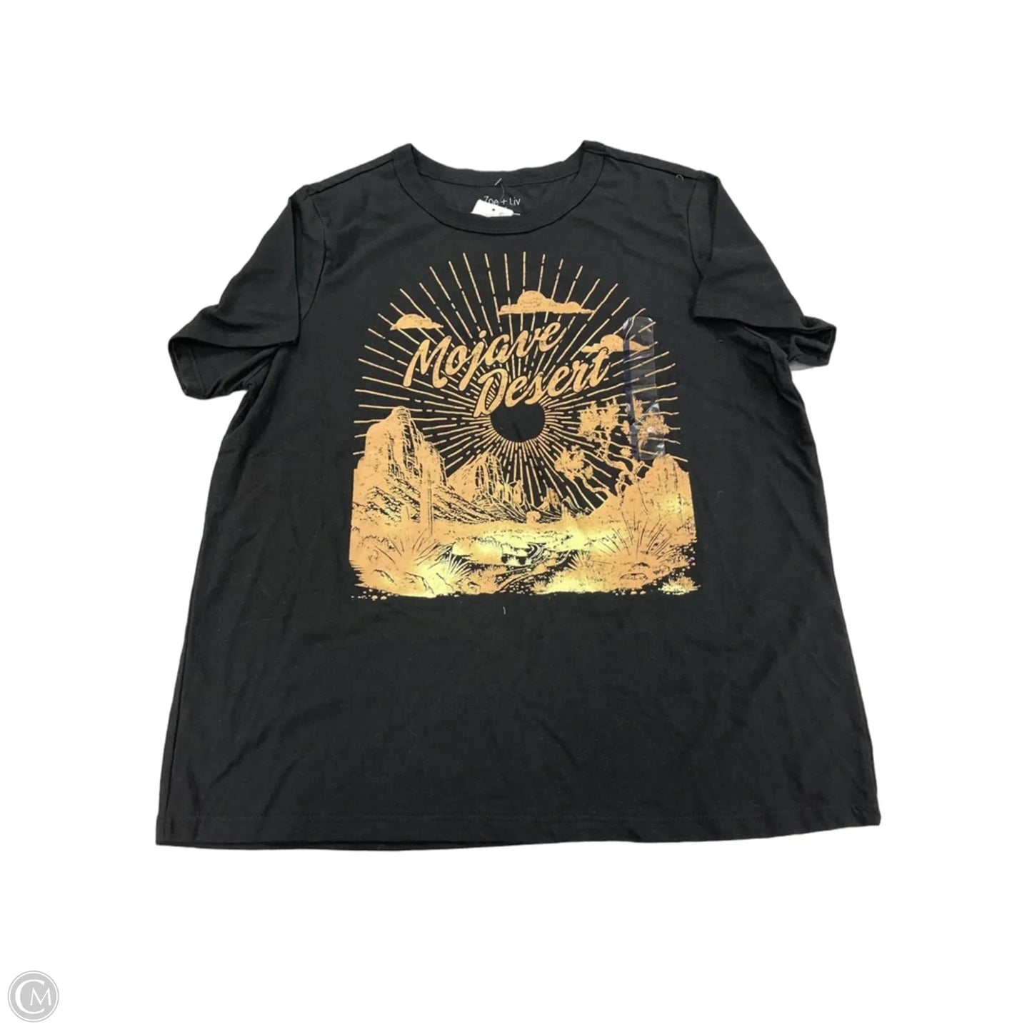 Top Short Sleeve By Zoe And Liv In Black, Size: L
