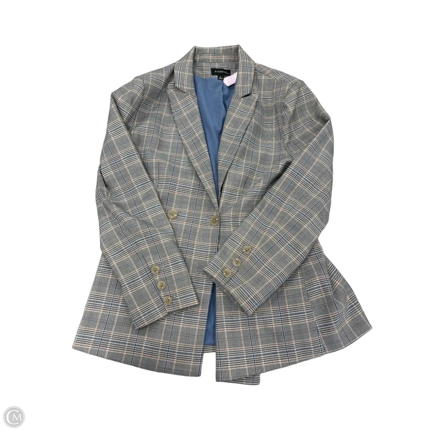 Blazer By Evereve In Blue & Grey, Size: L