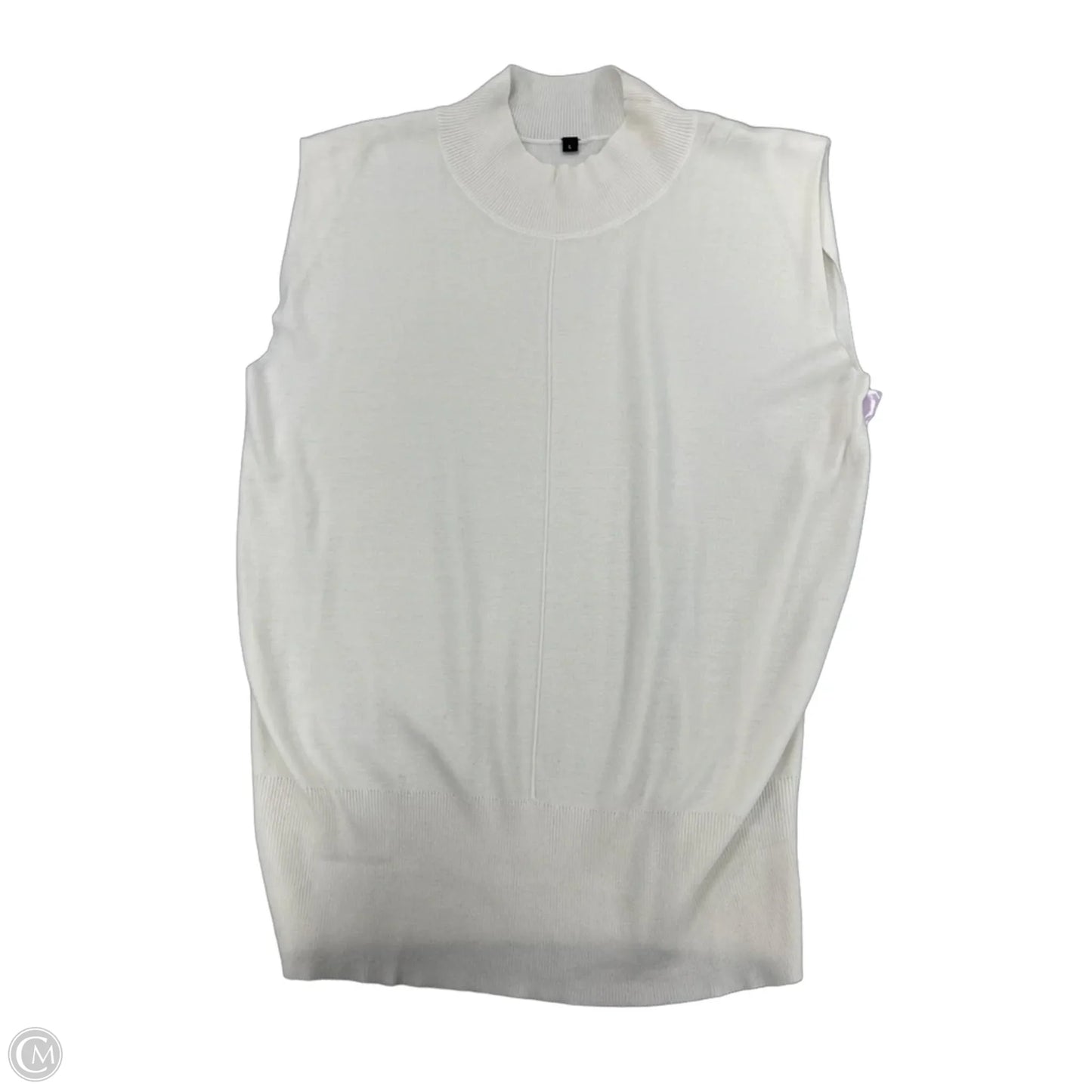Top Sleeveless By Cmf In White, Size: L