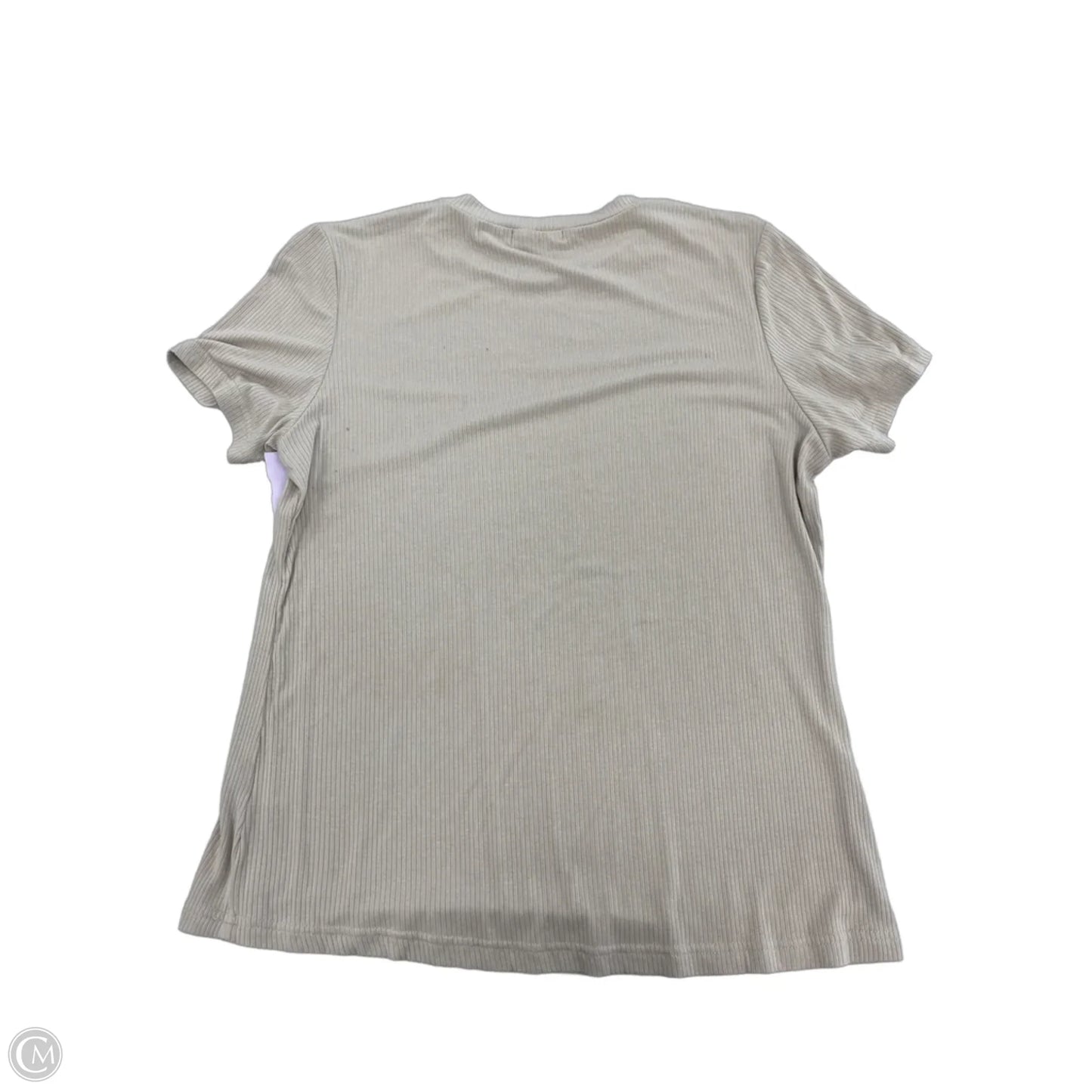 Top Short Sleeve By Cmf In Beige, Size: Large