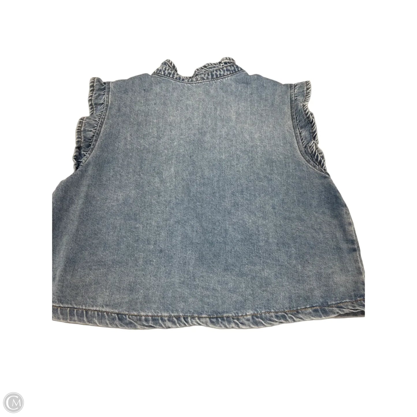 Top Sleeveless By Ee Some In Blue Denim, Size: L