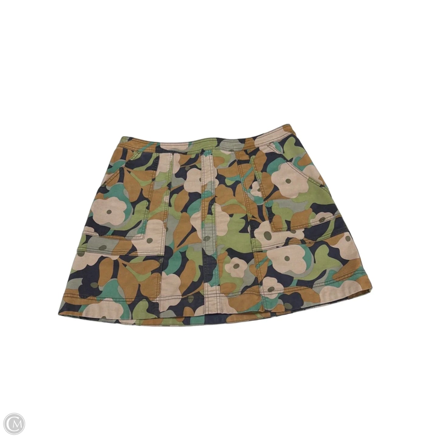 Skirt Mini & Short By Cabi In Green & Tan, Size: 16