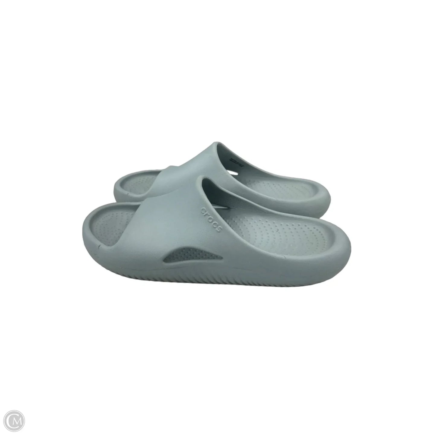 Sandals Flats By Crocs In Grey, Size: 7