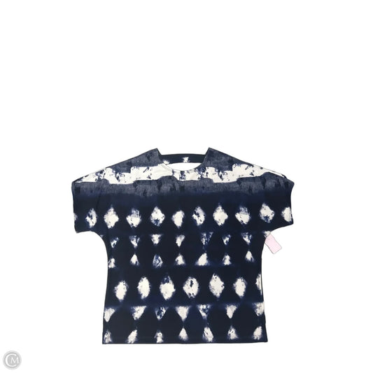 Top Short Sleeve By Clara Sun Woo In Blue & White, Size: M