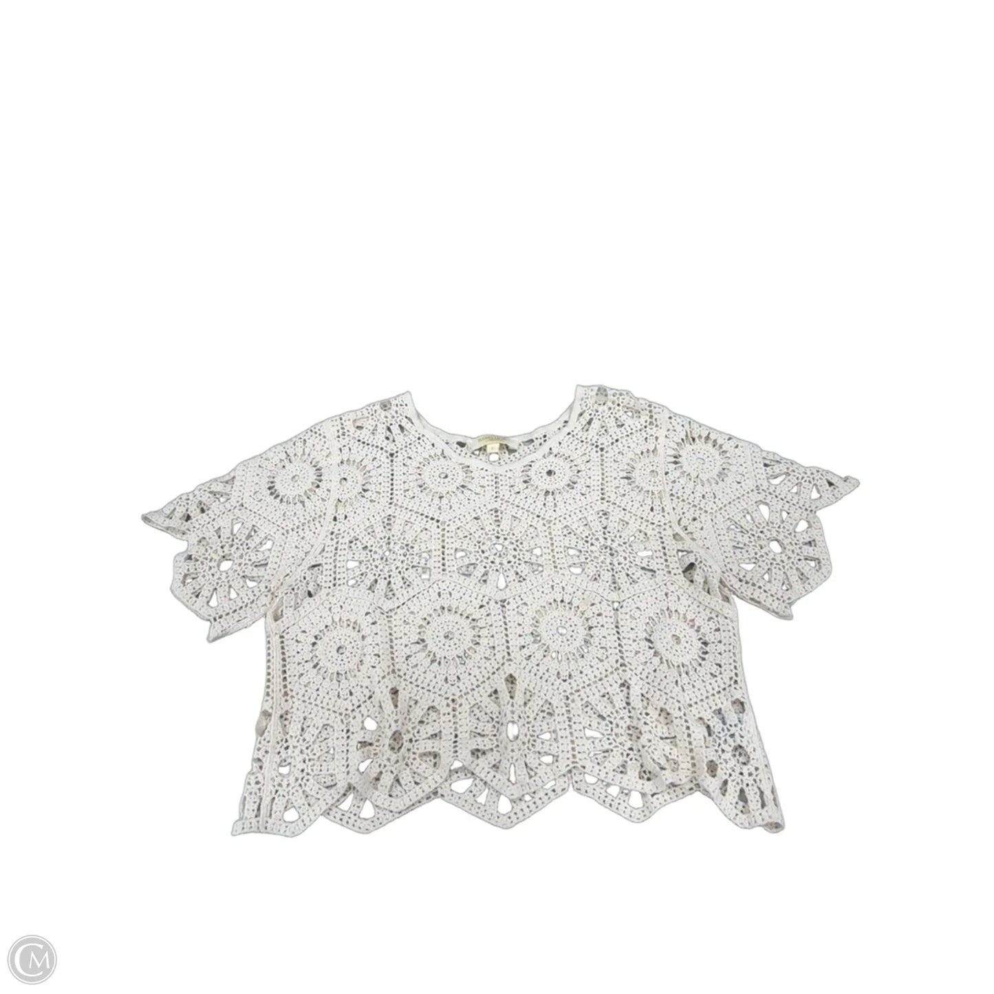 Top Short Sleeve By Rebellion In Beige, Size: S