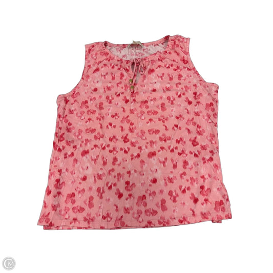 Top Sleeveless By Michael Blair In Pink, Size: Xl