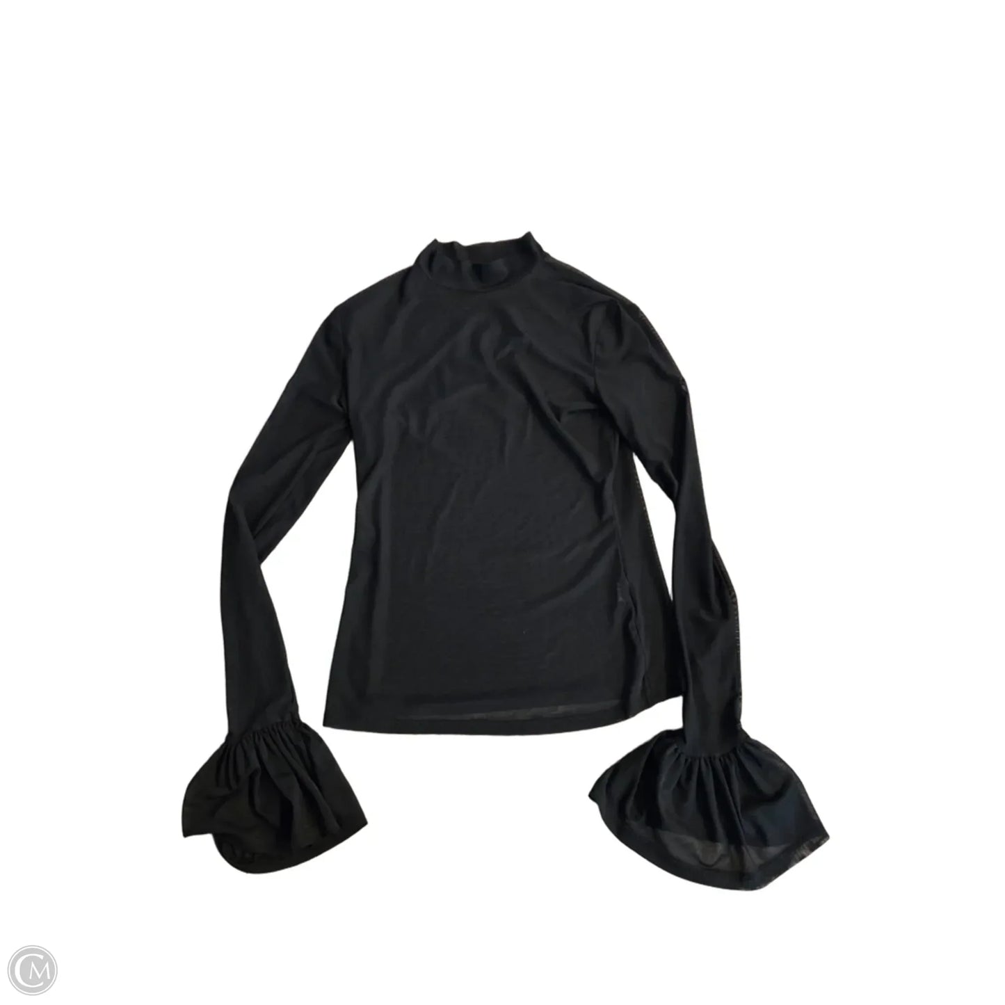 Top Long Sleeve By Cmf In Black, Size: M